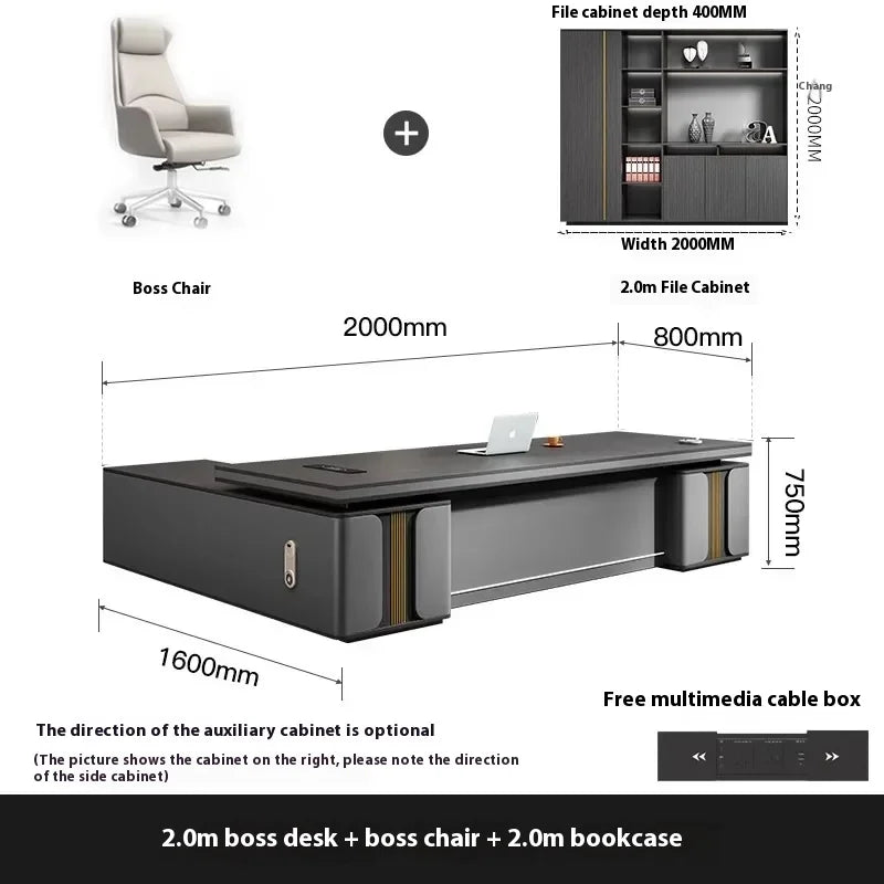 Bedroom Luxury Modern Boss Office Desk Work Art Stand Up Filing Cabinets Office Desk Gadgets Storage Ufficio Salon Furniture
