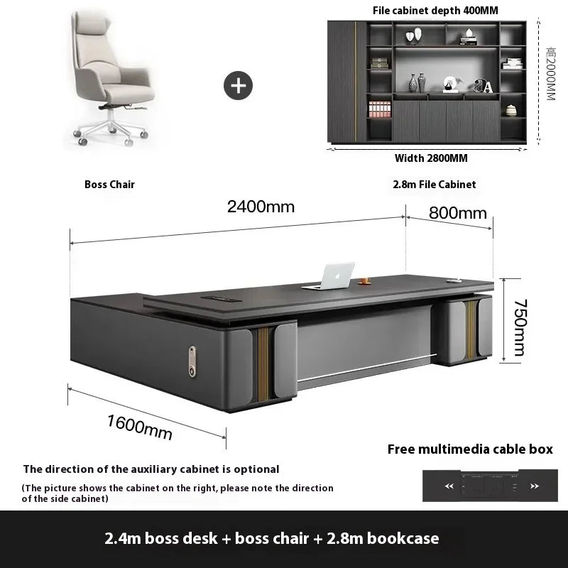 Bedroom Luxury Modern Boss Office Desk Work Art Stand Up Filing Cabinets Office Desk Gadgets Storage Ufficio Salon Furniture