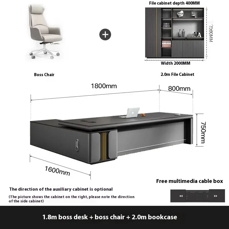 Bedroom Luxury Modern Boss Office Desk Work Art Stand Up Filing Cabinets Office Desk Gadgets Storage Ufficio Salon Furniture