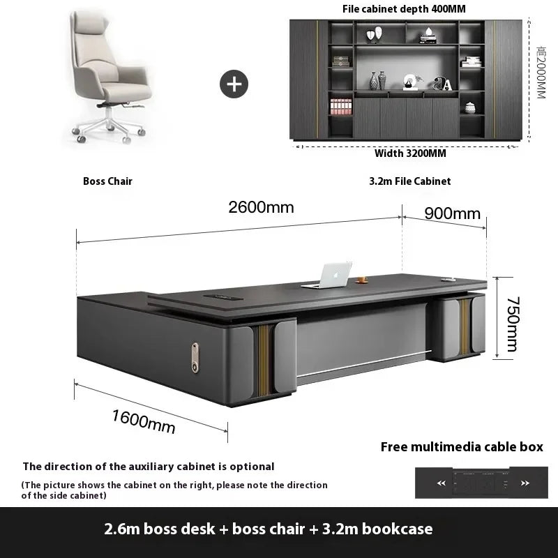 Bedroom Luxury Modern Boss Office Desk Work Art Stand Up Filing Cabinets Office Desk Gadgets Storage Ufficio Salon Furniture