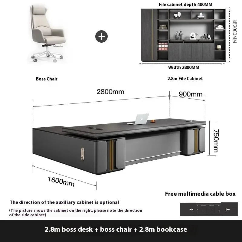 Bedroom Luxury Modern Boss Office Desk Work Art Stand Up Filing Cabinets Office Desk Gadgets Storage Ufficio Salon Furniture