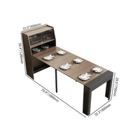Multifunctional Dining Table Expandable Dining Table Storage Space Saving Rectangular Dining Table