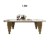 Stainless steel Dining Room Set Home Furniture modern marble dining table