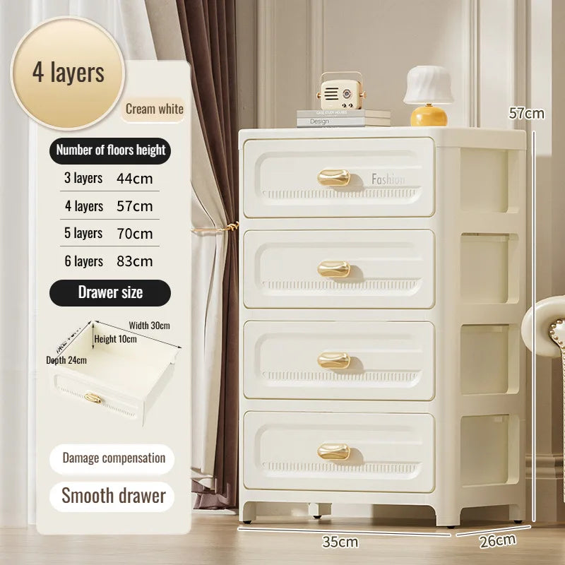 Home storage cabinet multi-layer drawer storage cabinet snack toys chest of drawers bedside table plastic storage cabinet