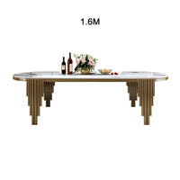 Stainless steel Dining Room Set Home Furniture modern marble dining table