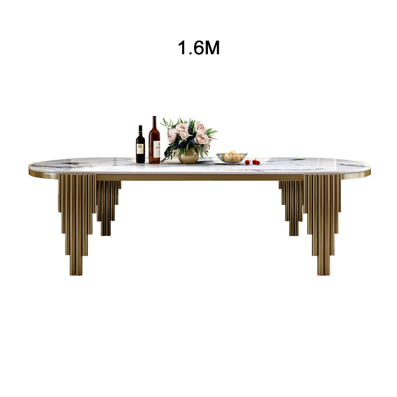 Stainless steel Dining Room Set Home Furniture modern marble dining table