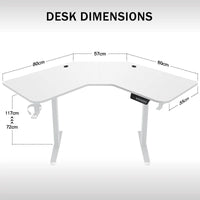 Electric Standing Desk, Adjustable Height, Electric Corner Standing Desk, Sit Stand Up Desk for Home Office Computer Workstation