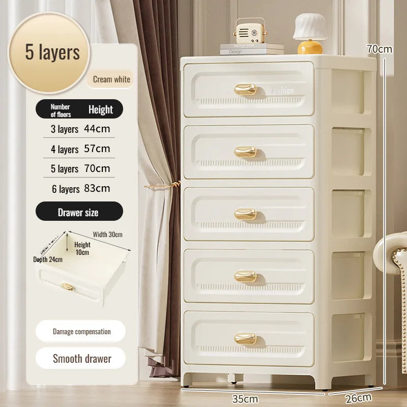 Home storage cabinet multi-layer drawer storage cabinet snack toys chest of drawers bedside table plastic storage cabinet