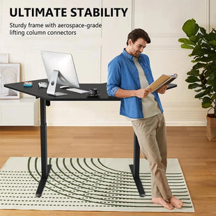 Electric Standing Desk, Adjustable Height, Electric Corner Standing Desk, Sit Stand Up Desk for Home Office Computer Workstation