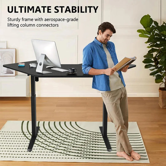 Electric Standing Desk, Adjustable Height, Electric Corner Standing Desk, Sit Stand Up Desk for Home Office Computer Workstation