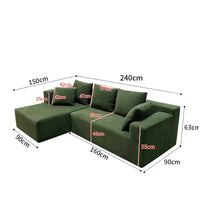 Modern Upholstered Corner Sofa Fabric