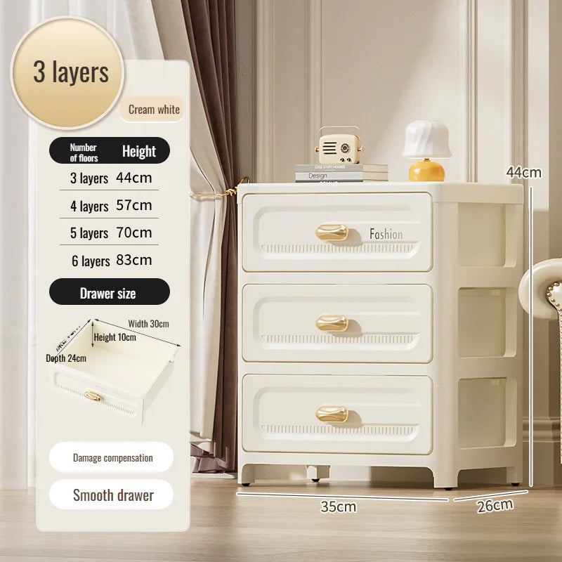 Home storage cabinet multi-layer drawer storage cabinet snack toys chest of drawers bedside table plastic storage cabinet