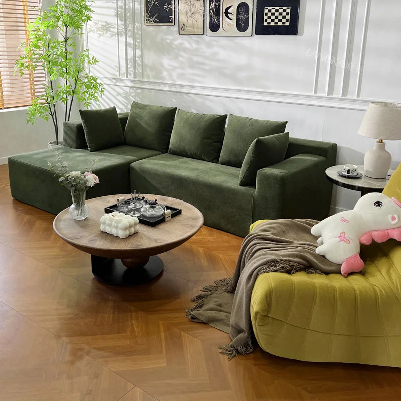 Modern Upholstered Corner Sofa Fabric