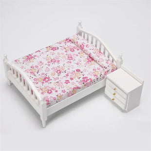 Kids Bedroom 1:12 Doll Houses Miniature Furniture Dollhouse Furniture Bed/Bedside Table For Dolls
